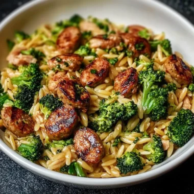 Chicken Sausage and Broccoli Orzo