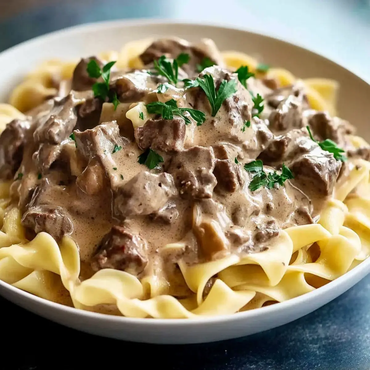 Hearty Slow Cooker Beef Stroganoff