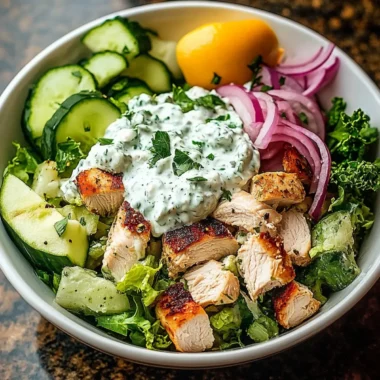 Greek Tzatziki Chicken Salad Bowl