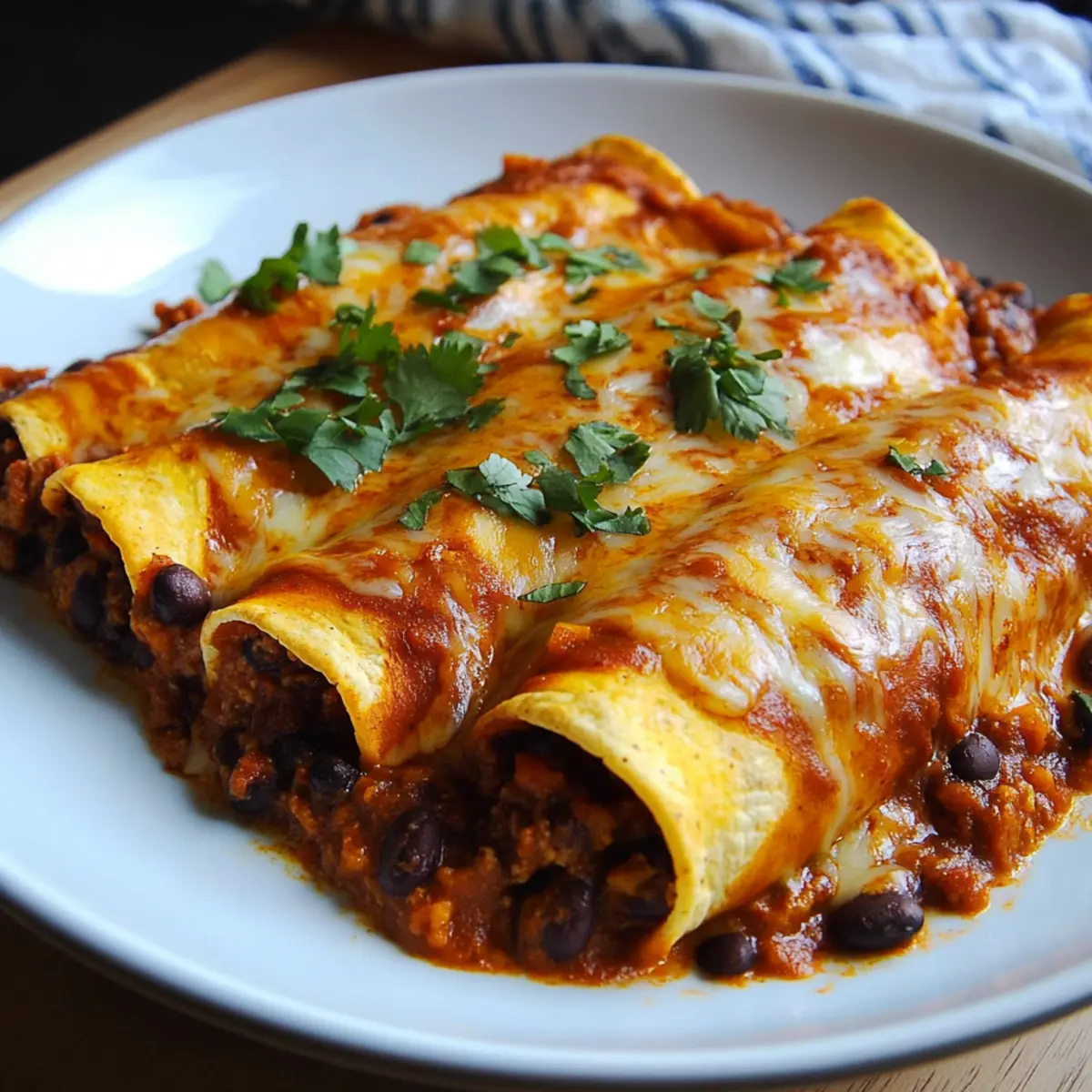 Butternut Squash Black Bean Enchiladas