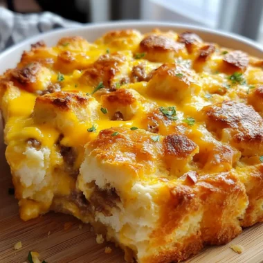 Biscuit And Gravy Breakfast Casserole