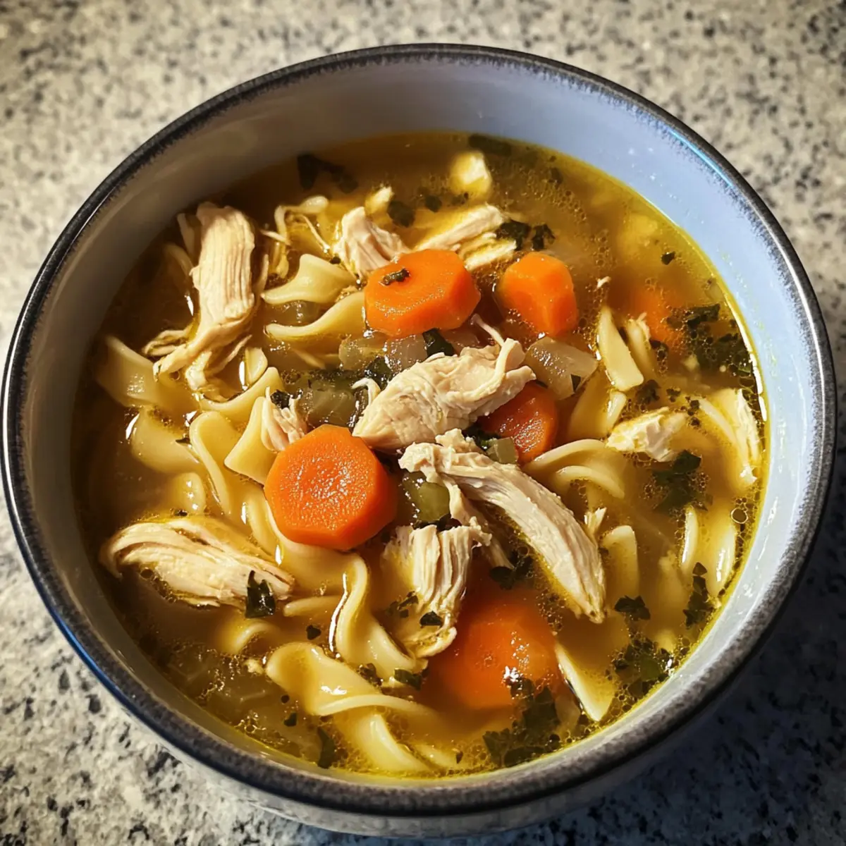 Ginger Garlic Chicken Noodle Soup