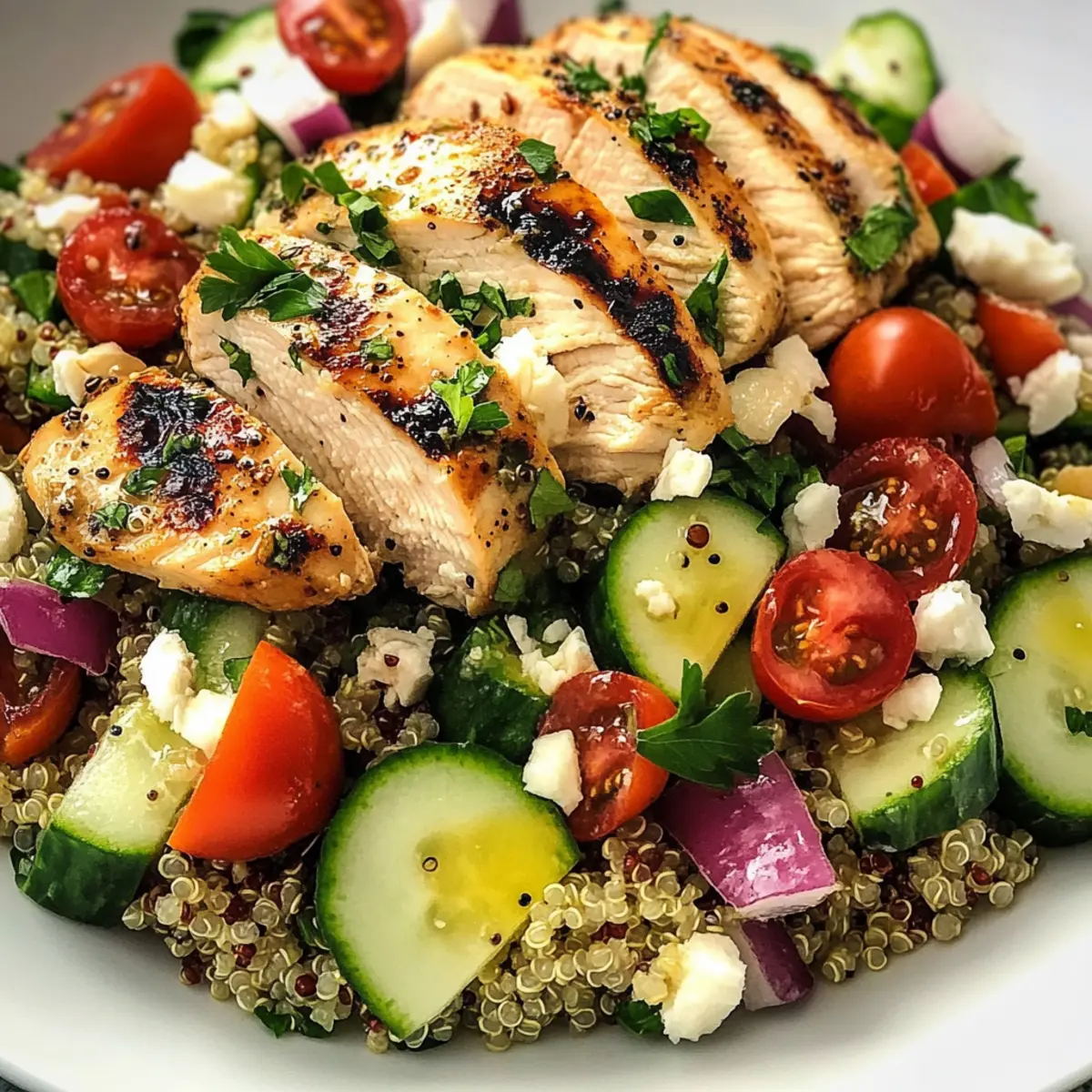 Greek Chicken with Quinoa Salad