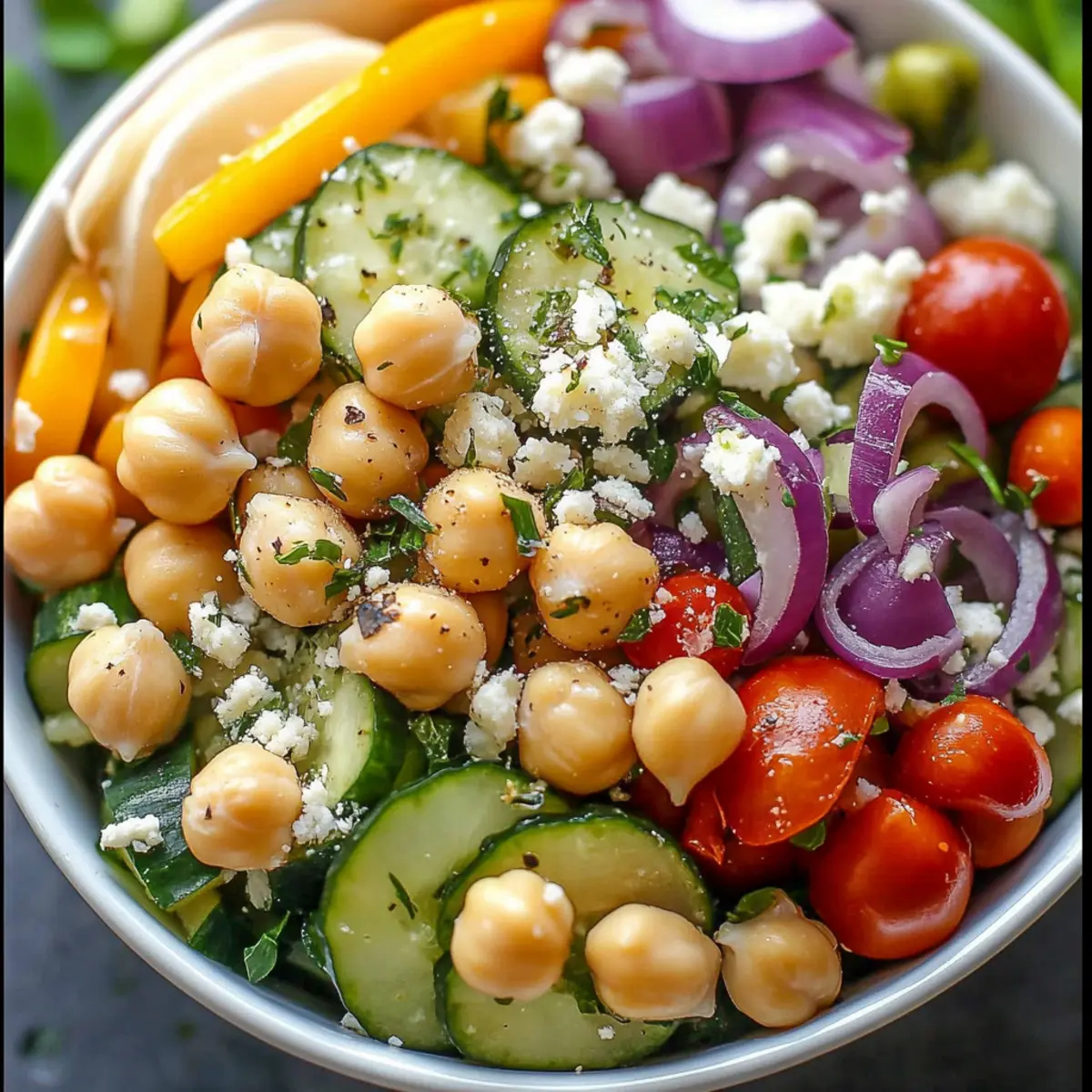 Mediterranean Chickpea Veggie Bowl