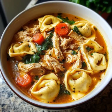 Homemade CrockPot Chicken Tortellini
