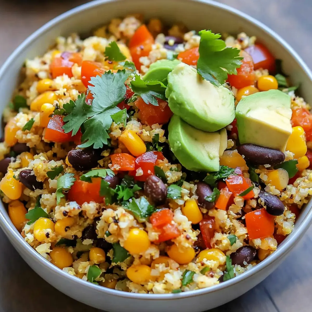 Cauliflower Rice Burrito Bowl