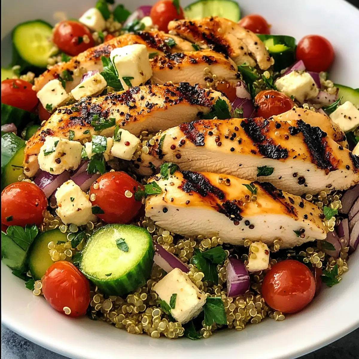 Greek Chicken with Quinoa Salad