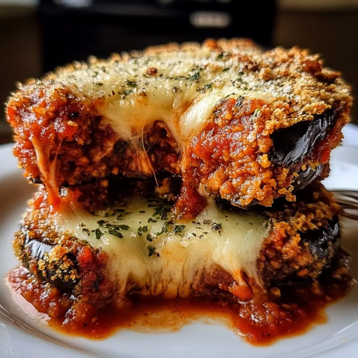 Crispy Baked Eggplant Parmesan