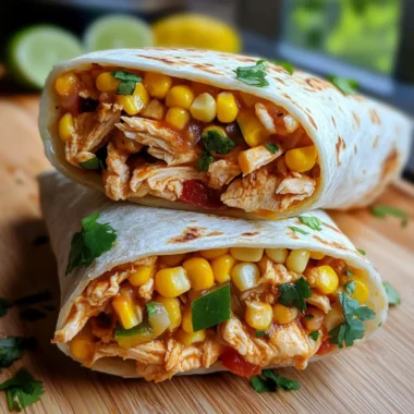 Mexican Street Corn Chicken Wraps