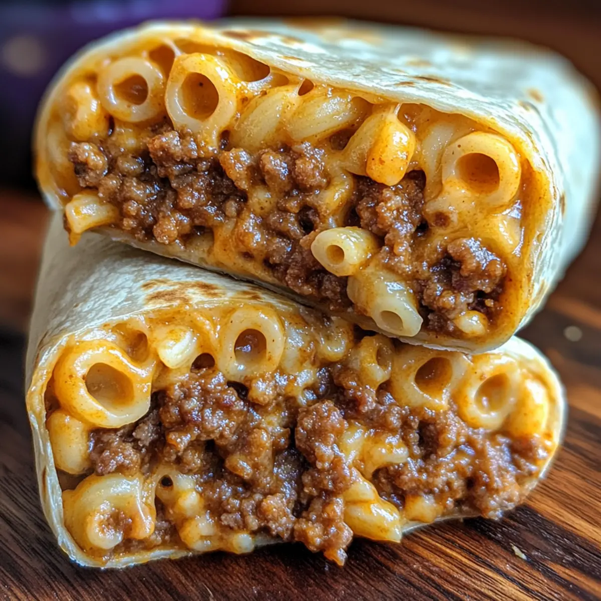 Sloppy Joe Mac Cheese Wraps