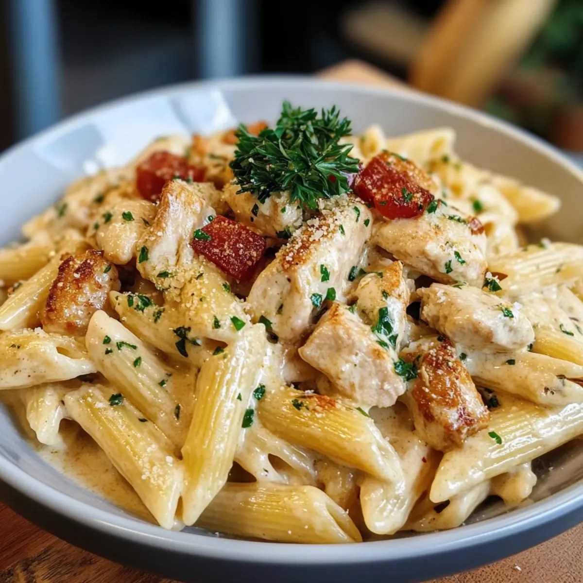 Southern Style Creamy Parmesan Chicken Pasta