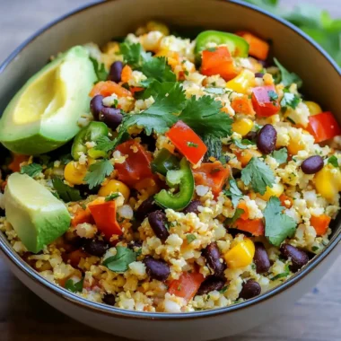 Cauliflower Rice Burrito Bowl