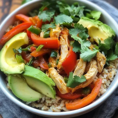 Healthy Chicken Fajita Bowls