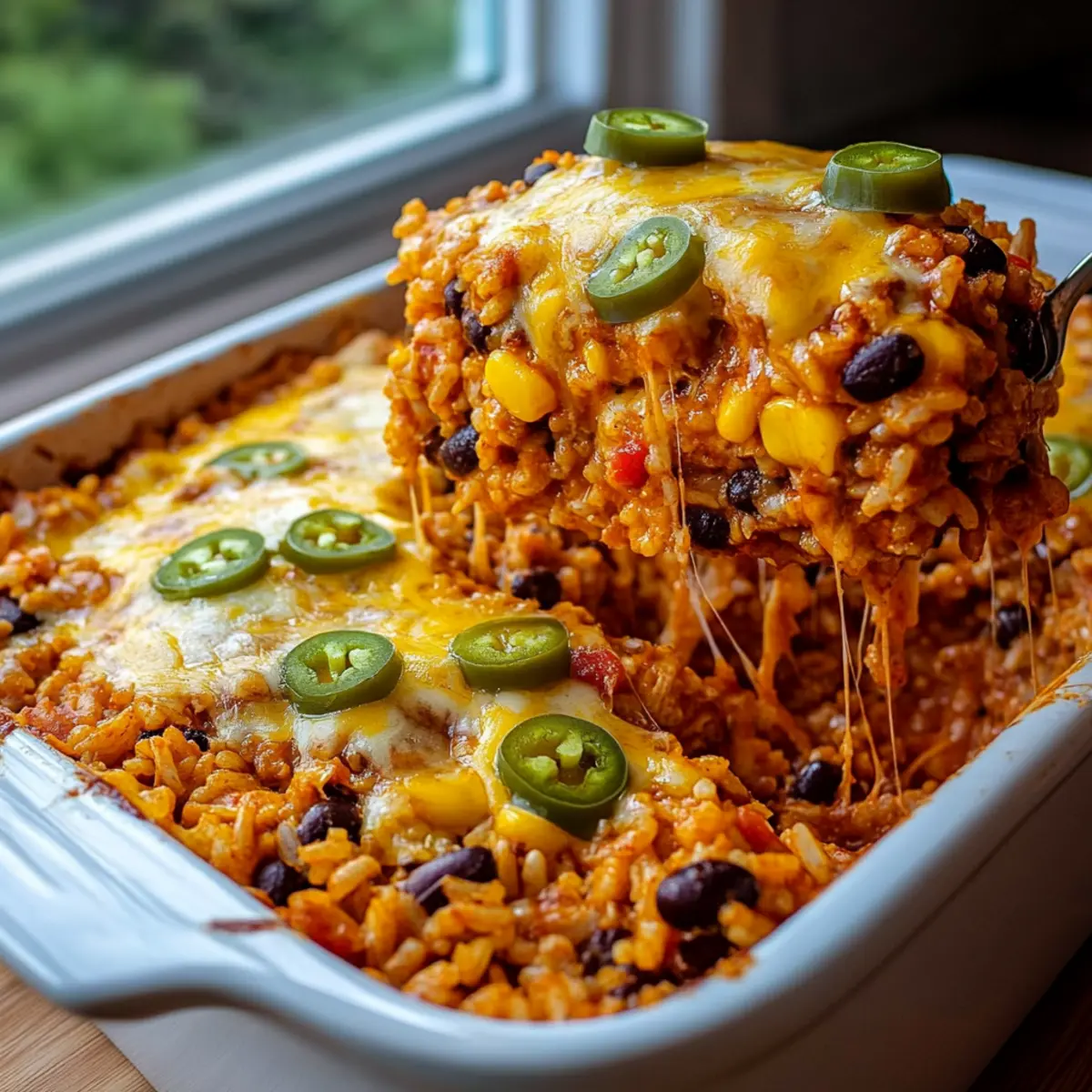 Chicken Enchilada Rice Casserole