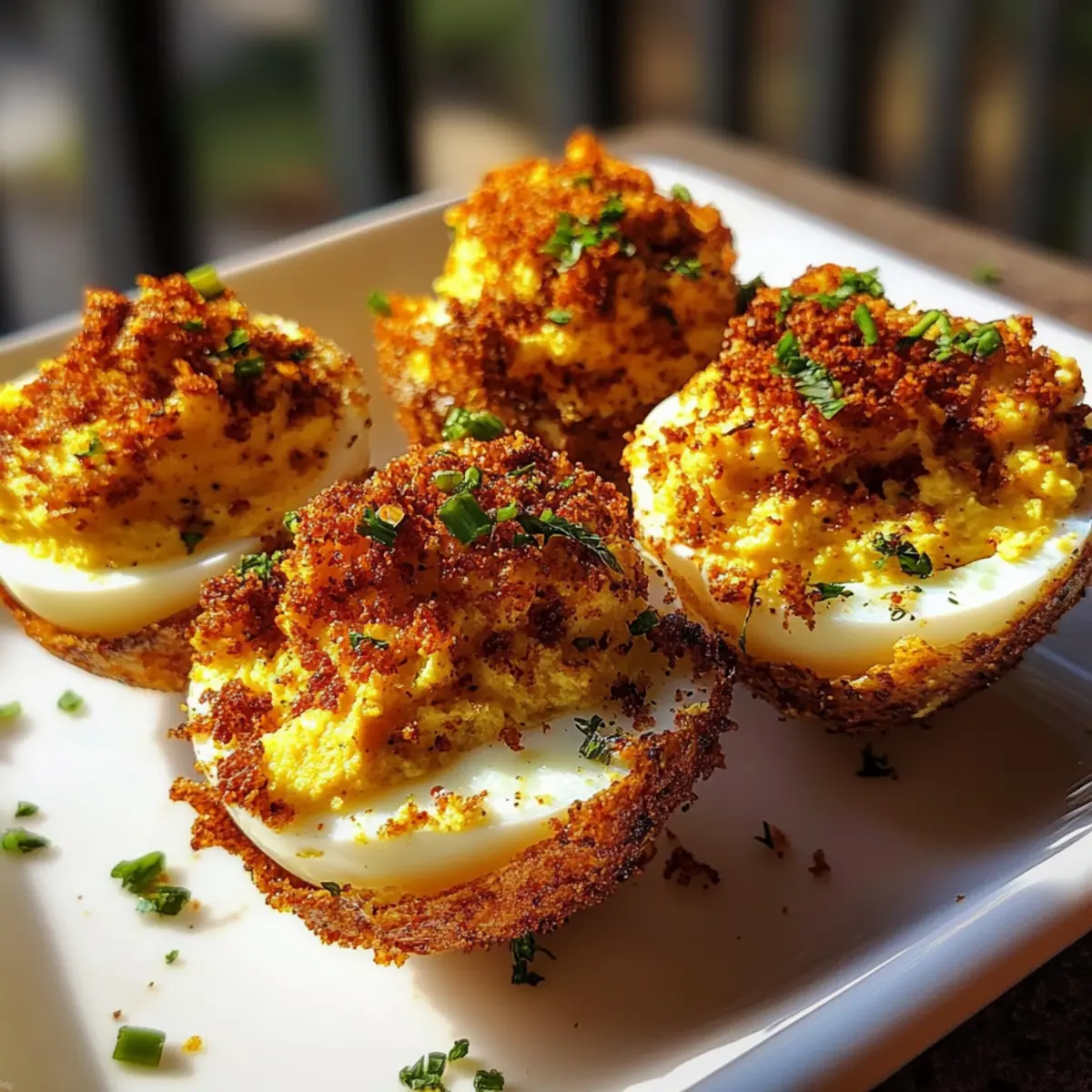 Cajun Fried Deviled Eggs