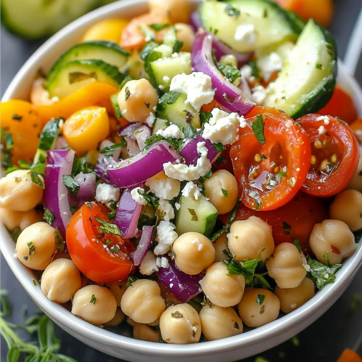 Mediterranean Chickpea Veggie Bowl