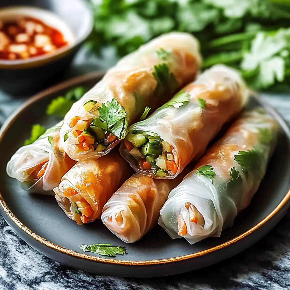 Crispy Vietnamese Pork & Veggie Spring Rolls