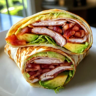 Turkey Avocado Club Wraps