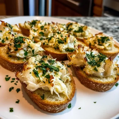 Garlic Butter Crab Toasts