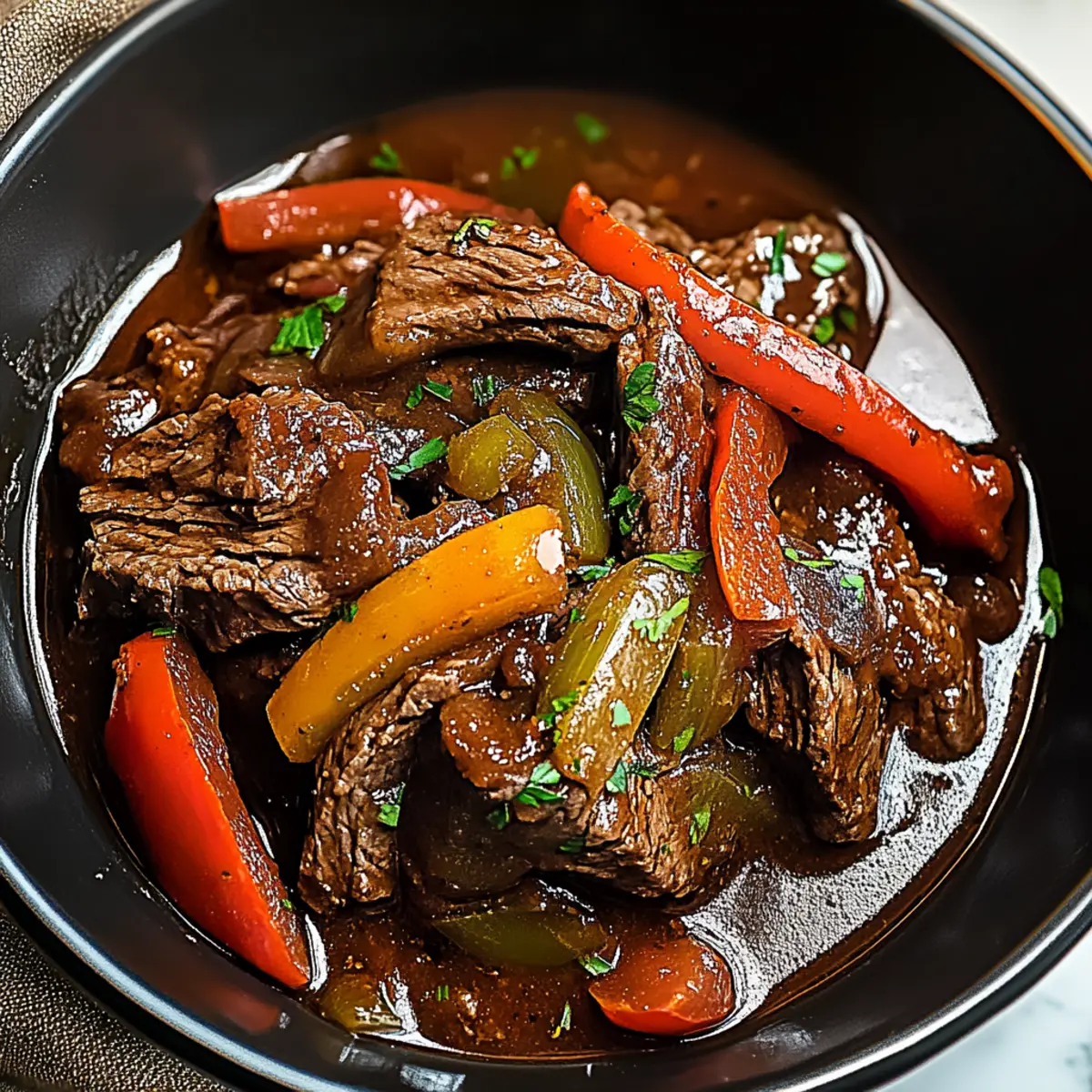 Crockpot Pepper Steak