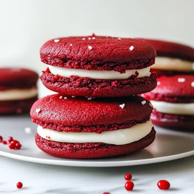 Red Velvet Cookie Sandwiches