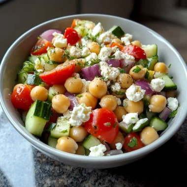 Cottage Cheese and Chickpeas Salad