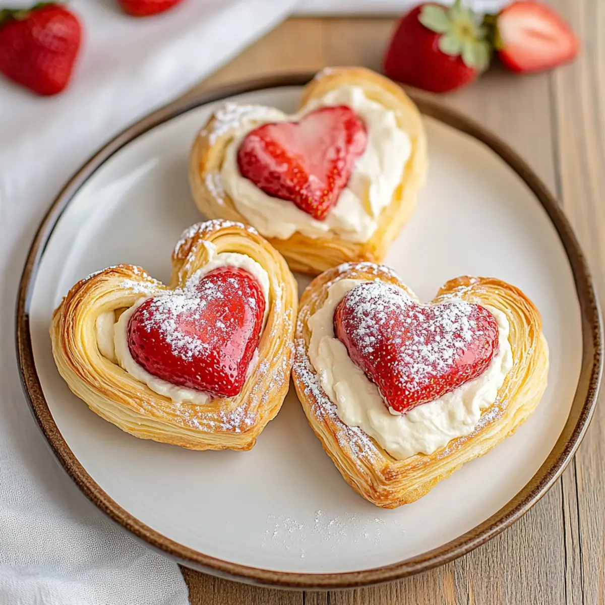 Strawberry Cream Cheese Heart Danishes
