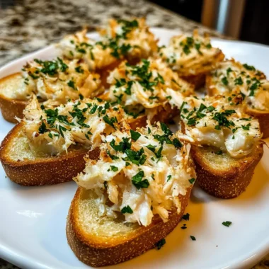 Garlic Butter Crab Toasts