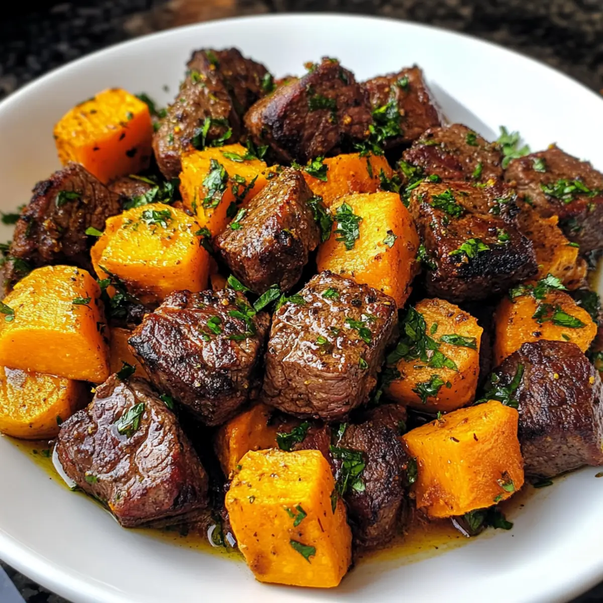 Steak Bites with Sweet Potatoes