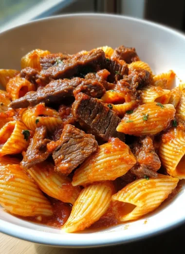 Paprika Steak Pasta Shells