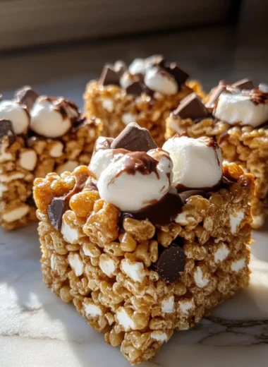 S'mores Rolled Rice Krispie Treats