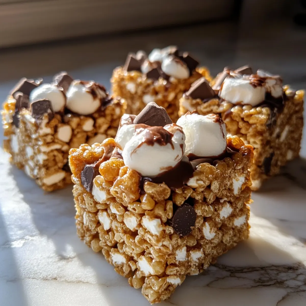 S'mores Rolled Rice Krispie Treats