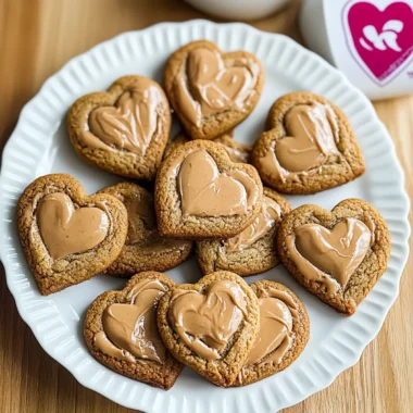 Peanut Butter Heart Cookies