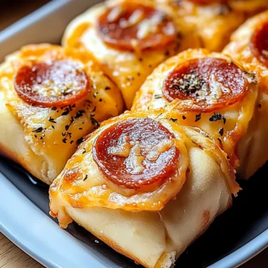 Homemade Pepperoni Pizza Rolls